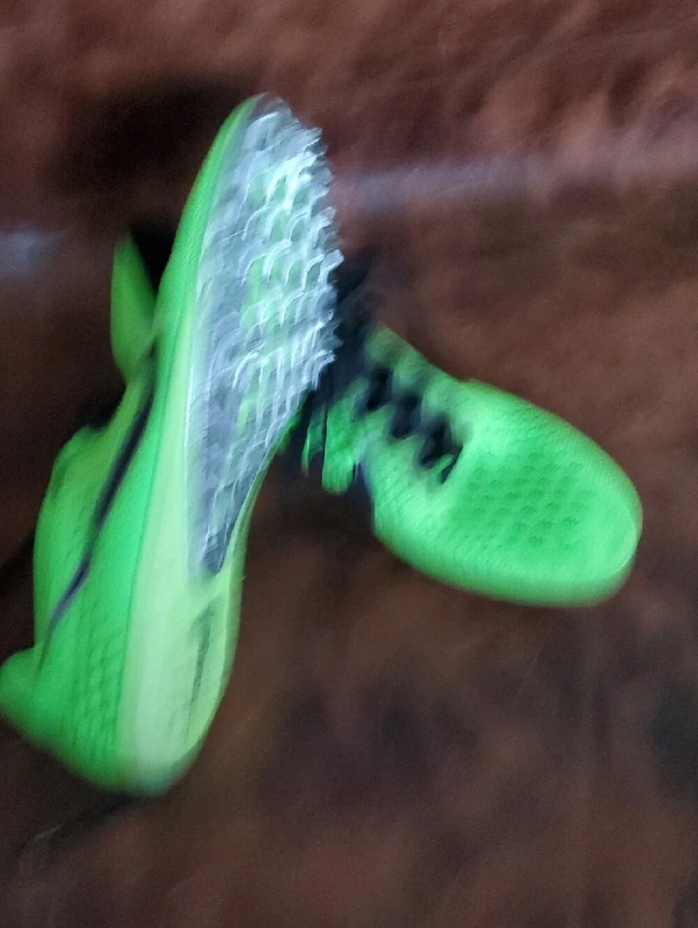 Nike Neon Green Running Spikes with Black Accents